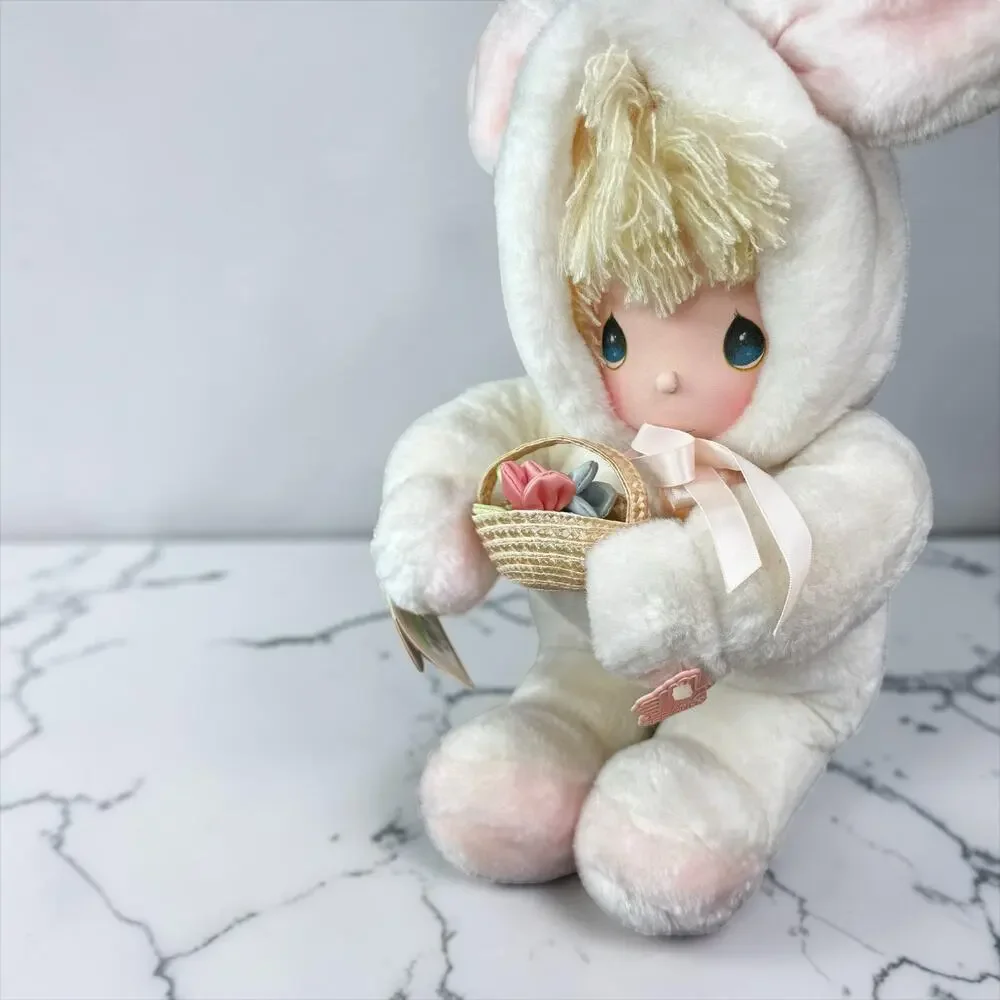Vintage 1985 Precious Moments Snowflake Bunny Plush Doll #5379 Applause Samuel